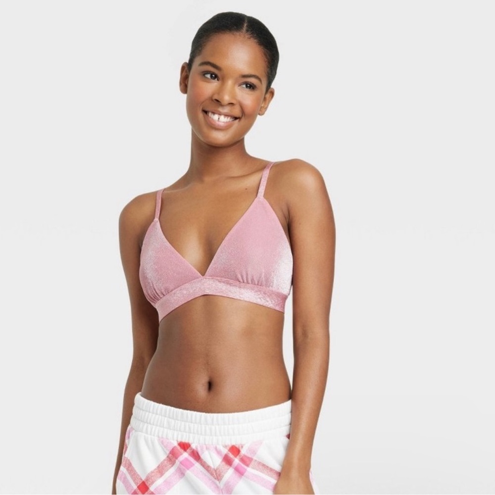 Colsie Pink Metallic Shimmer Bralette